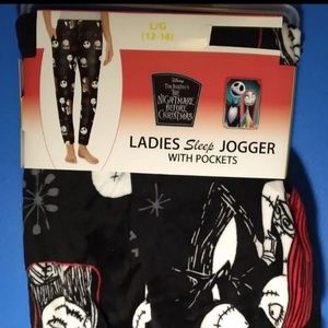 L Nightmare Before Christmas Pajama Sleep Pants NWT
